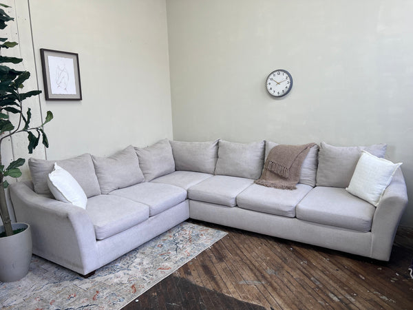 FREE DELIVERY! 🚚 - Eggshell White Sectional Couch