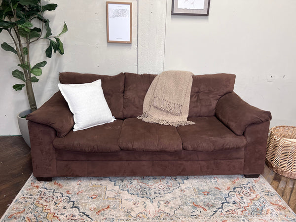 FREE DELIVERY! 🚚 - Chocolate Brown Microfiber 3 Seater Couch & Loveseat Set