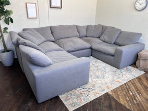 FREE DELIVERY! 🚚 - Bob’s Furniture Dream Gray Cloud Modular Modern Rearrangeable Sectional Couch Cozy Couple