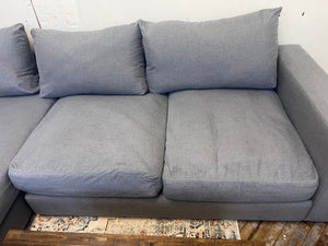 FREE DELIVERY! 🚚- Blueish Gray Modern Sectional Couch with Chaise Cozy Couple