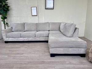 FREE DELIVERY! 🚚 - Jordan’s Furniture Greenish Gray Sectional Couch with Chaise