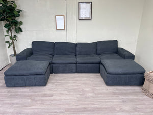 FREE DELIVERY! 🚚 - Blueish Gray Cloud Couch Dupe Modular Rearrangeable Sectional Couch