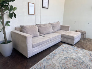 FREE DELIVERY! 🚚 - Modern Beige Sleeper Sectional Couch with Chaise