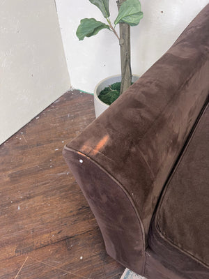 FREE DELIVERY! 🚚 - Jordan’s Klaussner Brown Suede 3 Seater Couch Cozy Couple