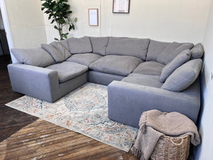 FREE DELIVERY! 🚚 - Bob’s Furniture Dream Gray Cloud Modular Modern Rearrangeable Sectional Couch Cozy Couple