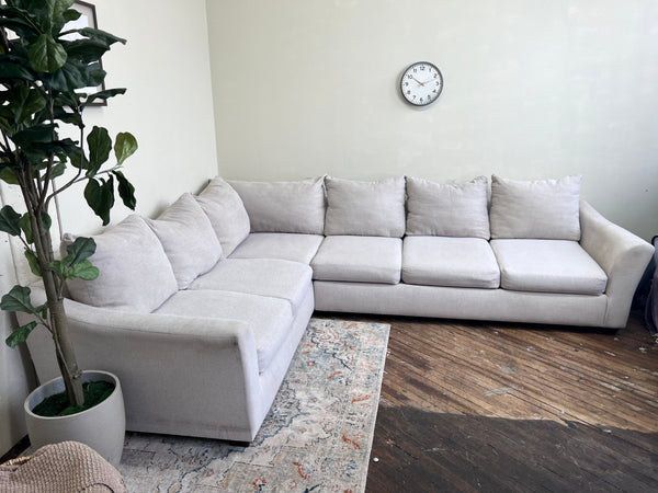 FREE DELIVERY! 🚚 - Eggshell White Sectional Couch