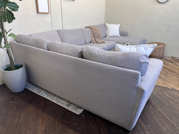 FREE DELIVERY! 🚚 - Blueish Light Gray U Sectional Couch with Chaise