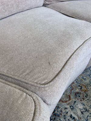 FREE DELIVERY! 🚚 - Bernie & Phyl’s Beige Boucle Sectional Couch with Rounded Chaise Cozy Couple