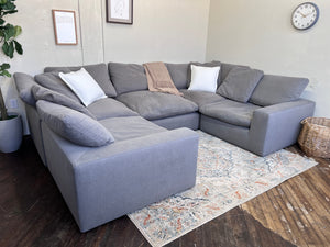 FREE DELIVERY! 🚚 - Bob’s Furniture Dream Gray Cloud Modular Modern Rearrangeable Sectional Couch Cozy Couple
