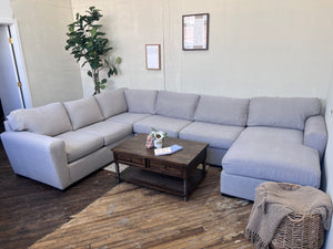 FREE DELIVERY! 🚚 - Blueish Light Gray U Sectional Couch with Chaise