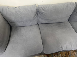 FREE DELIVERY! 🚚 - Cloud Dupe Blueish Gray Rearrangeable Sectional Couch with Ottoman Set