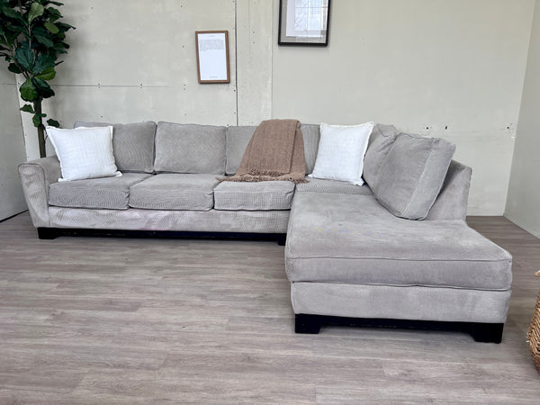 FREE DELIVERY! 🚚 - Jordan’s Furniture Greenish Gray Sectional Couch with Chaise