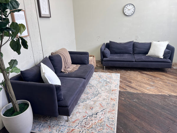 FREE DELIVERY! 🚚 - IKEA Soderhamn Modern Navy Blue Couch Set Cozy Couple