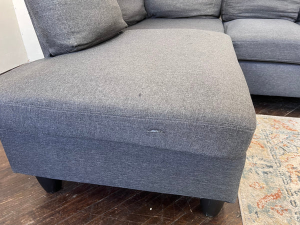 FREE DELIVERY! 🚚 - Dark Gray Modern Sectional Couch with Chaise Cozy Couple