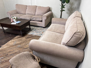 FREE DELIVERY! 🚚 - Bob’s Beige Microfiber 3 Seater Couch & Loveseat Set