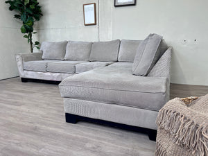 FREE DELIVERY! 🚚 - Jordan’s Furniture Greenish Gray Sectional Couch with Chaise