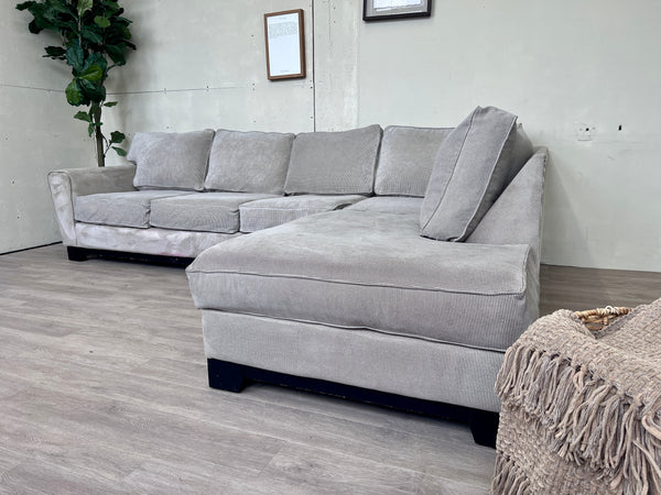 FREE DELIVERY! 🚚 - Jordan’s Furniture Greenish Gray Sectional Couch with Chaise
