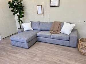 FREE DELIVERY! 🚚 - IKEA “Kivik” Light Gray Modern Sectional Couch with Chaise Cozy Couple
