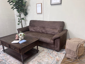 FREE DELIVERY! 🚚 - Brown Microfiber 3 Seater Couch Cozy Couple