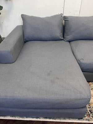FREE DELIVERY! 🚚- Blueish Gray Modern Sectional Couch with Chaise Cozy Couple