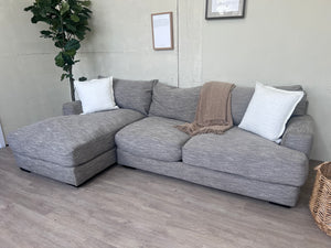 FREE DELIVERY! 🚚 - Ashley’s Furniture Gray Modern Deep-Seated Sectional Couch with Chaise