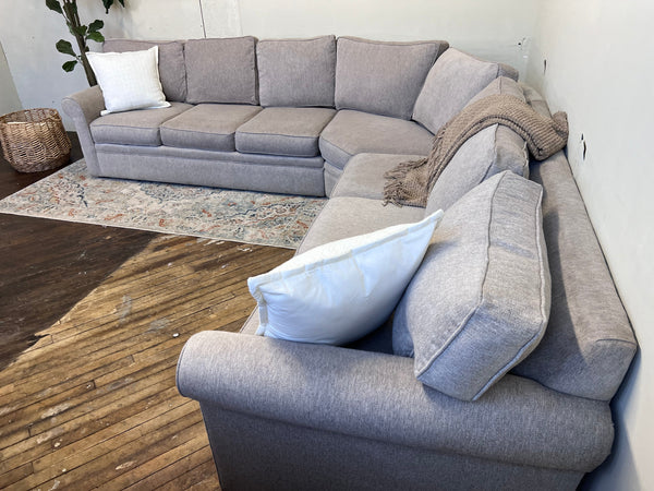 FREE DELIVERY! 🚚 - Rowe Furniture Light Gray Sectional Couch