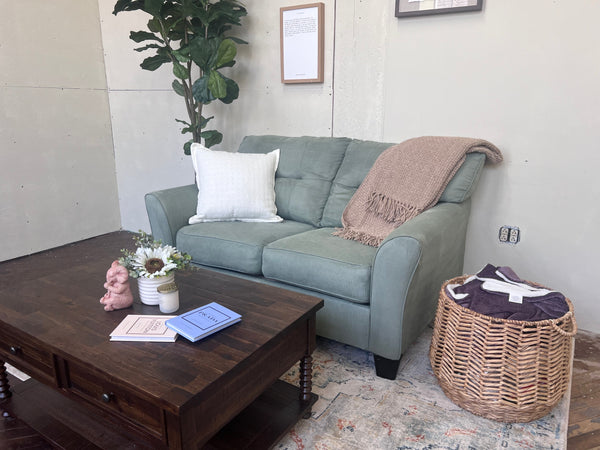 FREE DELIVERY! 🚚- Mint Green Loveseat Couch