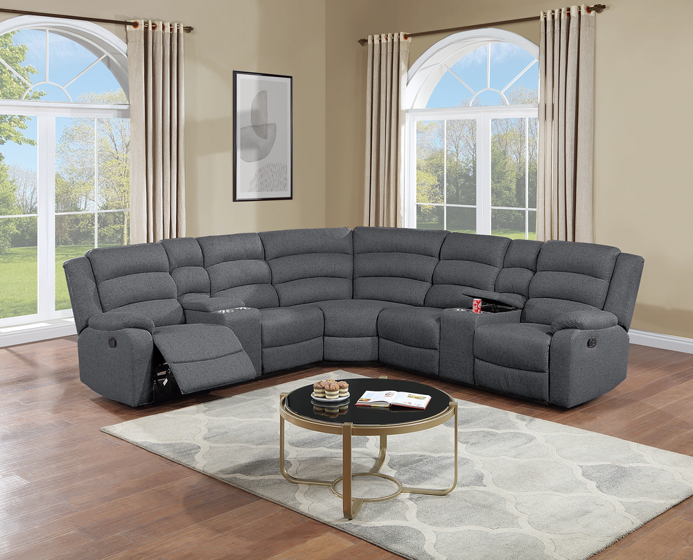 (Brand New) "Paul" Modern Tufted Reclining 3-Piece L Sectional Couch
