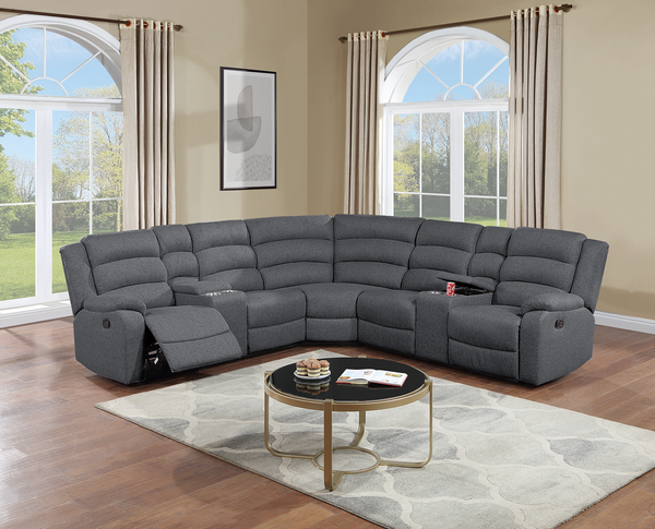 (Brand New) "Paul" Modern Tufted Reclining 3-Piece L Sectional Couch