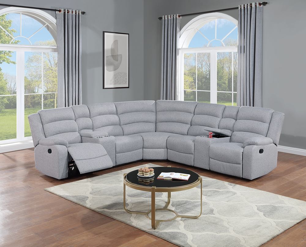 (Brand New) "Paul" Modern Tufted Reclining 3-Piece L Sectional Couch
