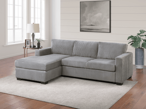 (Brand New) "Benjamin" Corduroy Modern 2-Piece L Sectional Couch with Chaise