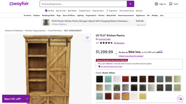 "Uli" 75.5'' Kitchen Pantry