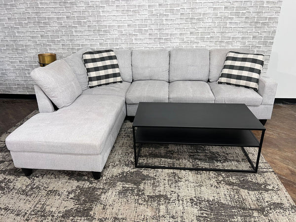 FREE DELIVERY - Light Gray Modern Sectional Couch