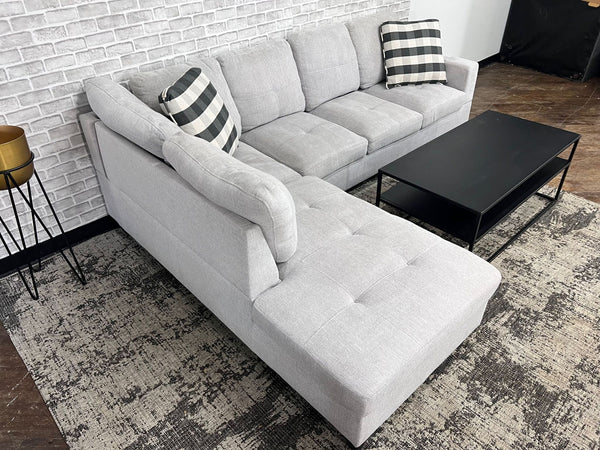 FREE DELIVERY - Light Gray Modern Sectional Couch