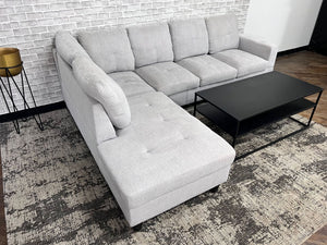 FREE DELIVERY - Light Gray Modern Sectional Couch