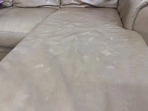 FREE DELIVERY! 🚚 - Jordan’s Furniture Tan Genuine Leather Sectional Cozy Couple