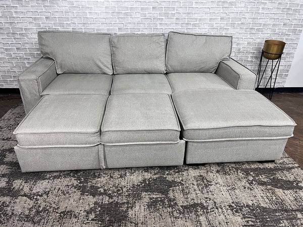 FREE DELIVERY! 🚚 - Bob’s Furniture “Playscape” Gray Sleeper Sectional Couch with Storage Cozy Couple