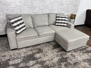 FREE DELIVERY! 🚚 - Bob’s Furniture “Playscape” Gray Sleeper Sectional Couch with Storage Cozy Couple