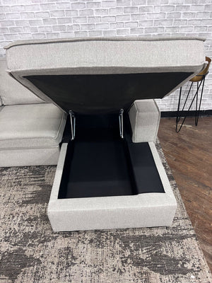 FREE DELIVERY! 🚚 - Bob’s Furniture “Playscape” Gray Sleeper Sectional Couch with Storage Cozy Couple