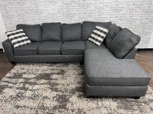 FREE DELIVERY! 🚚 - Bob’s Furniture Gray Sleeper Sectional Couch Cozy Couple