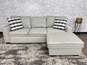 FREE DELIVERY! 🚚 - Bob’s Furniture “Playscape” Gray Sleeper Sectional Couch with Storage Cozy Couple