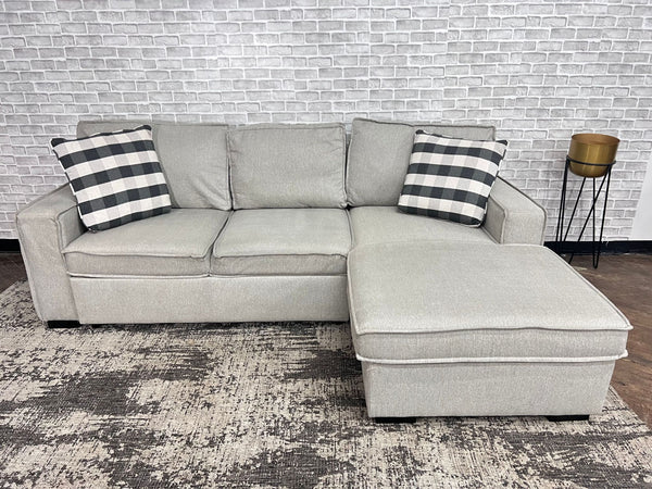 FREE DELIVERY! 🚚 - Bob’s Furniture “Playscape” Gray Sleeper Sectional Couch with Storage Cozy Couple