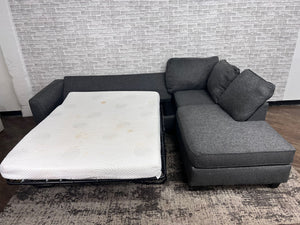 FREE DELIVERY! 🚚 - Bob’s Furniture Gray Sleeper Sectional Couch Cozy Couple