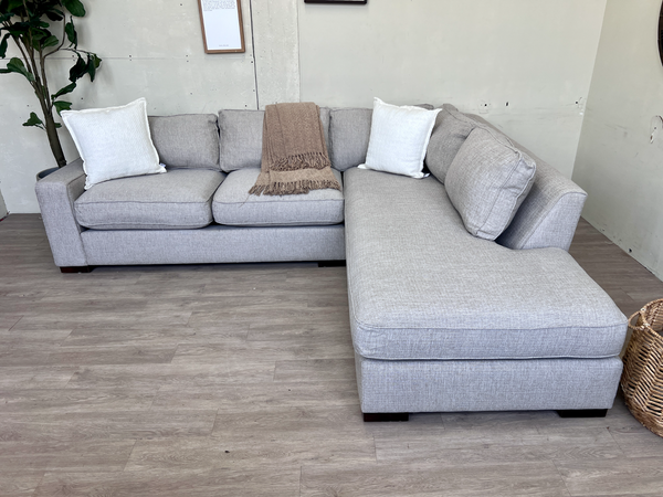 FREE DELIVERY! 🚚 - Boston Interiors Tannish Gray Modern Sectional Couch with Chaise