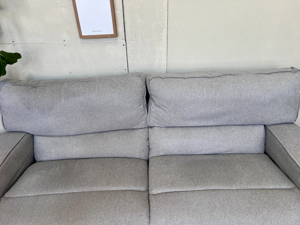 FREE DELIVERY! 🚚 - Light Gray Modern Tufted Reclining Love Seat Set Couch Set with USB Ports