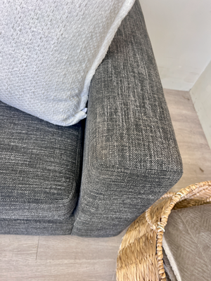 FREE DELIVERY! 🚚 - West Elm Grayish Blue Deep-Seated Modern Sectional Couch with Chaise
