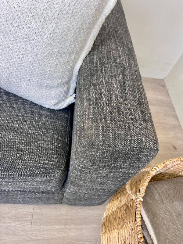 FREE DELIVERY! 🚚 - West Elm Grayish Blue Deep-Seated Modern Sectional Couch with Chaise