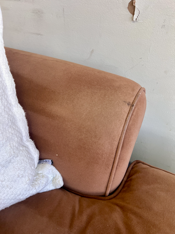 FREE DELIVERY! 🚚 - Jordan’s Furniture Golden Brown Microsuede Modern U Sectional Couch with Chaise