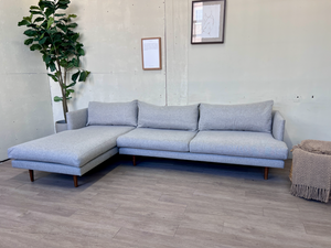 FREE DELIVERY! 🚚 - Article “Burrard” Seasalt Gray MCM Sectional Couch with Chaise The Cozy Collection