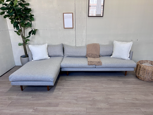 FREE DELIVERY! 🚚 - Article “Burrard” Seasalt Gray MCM Sectional Couch with Chaise The Cozy Collection